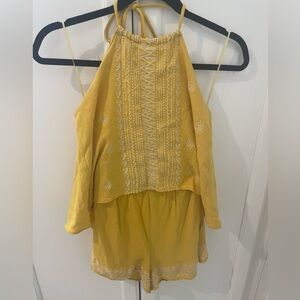 Yellow Anthropologie Romper - Size S